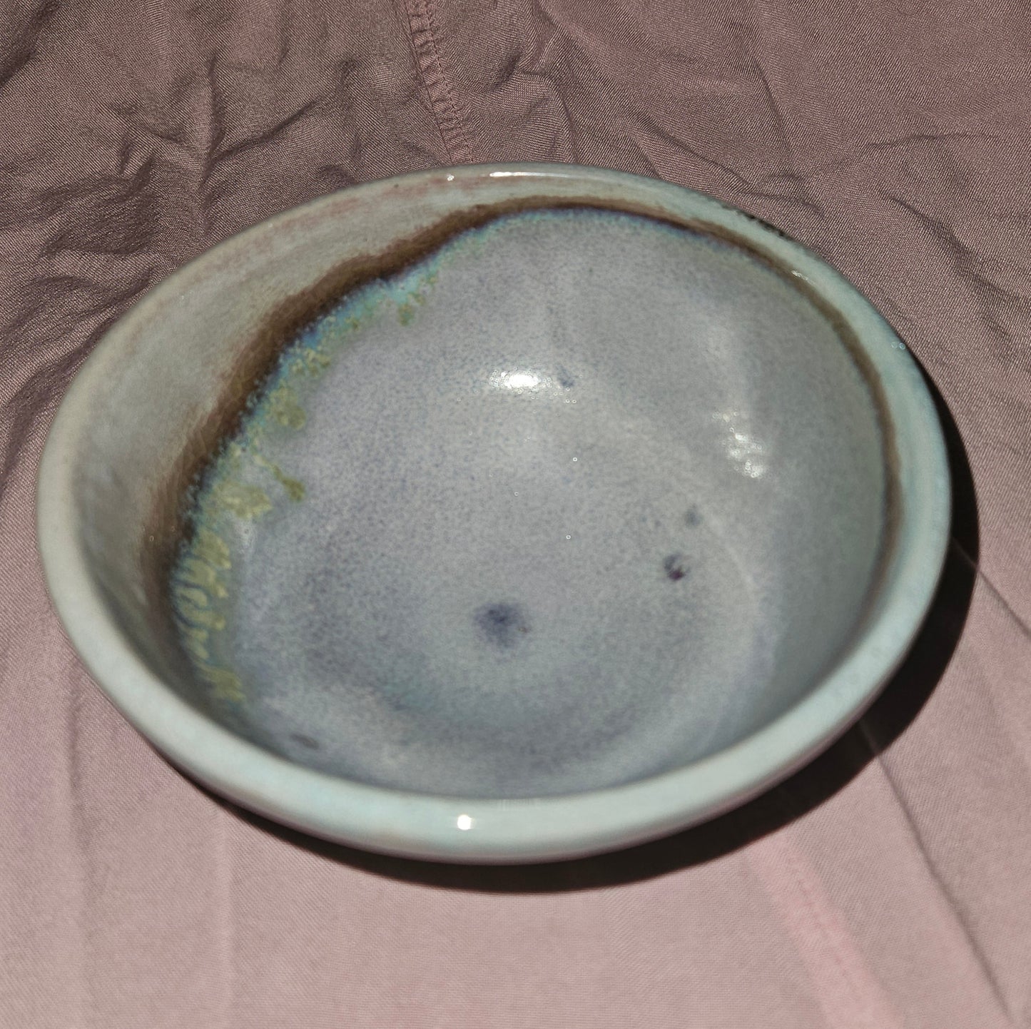 Aqua-Purple Soda Bowl