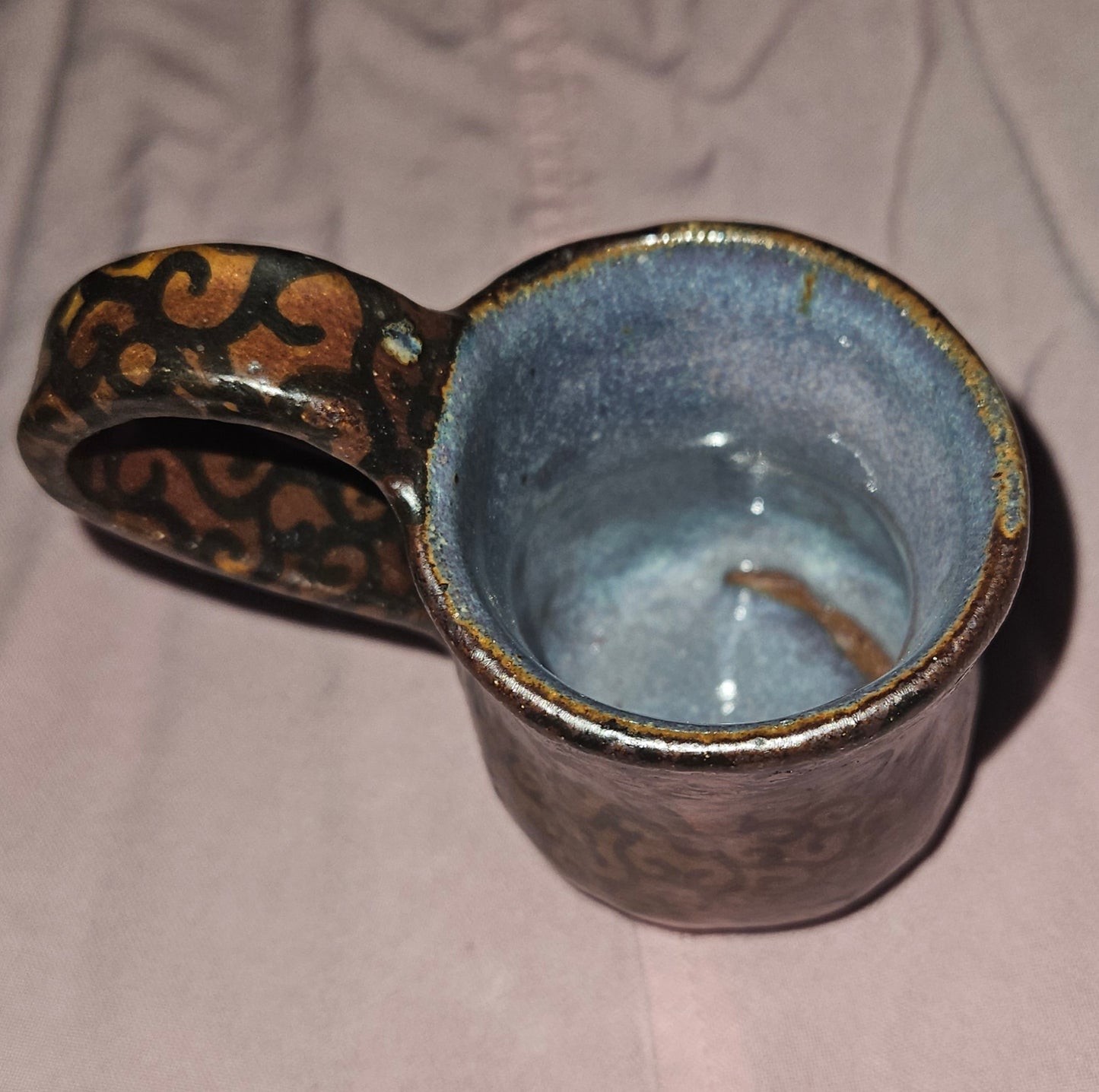 Handled Soda Cup Pattern/Purple