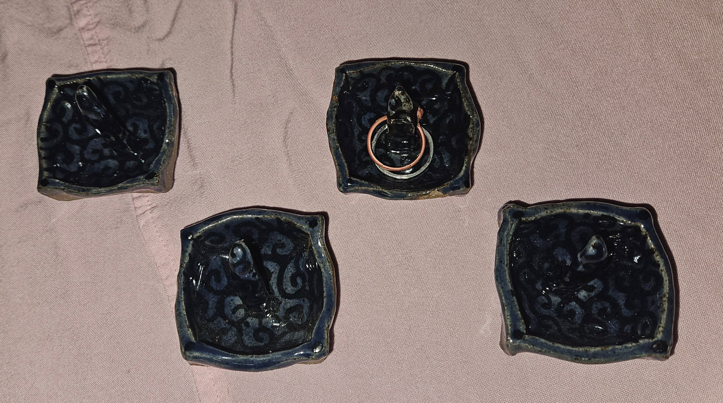 Blue Ring Holders with Column