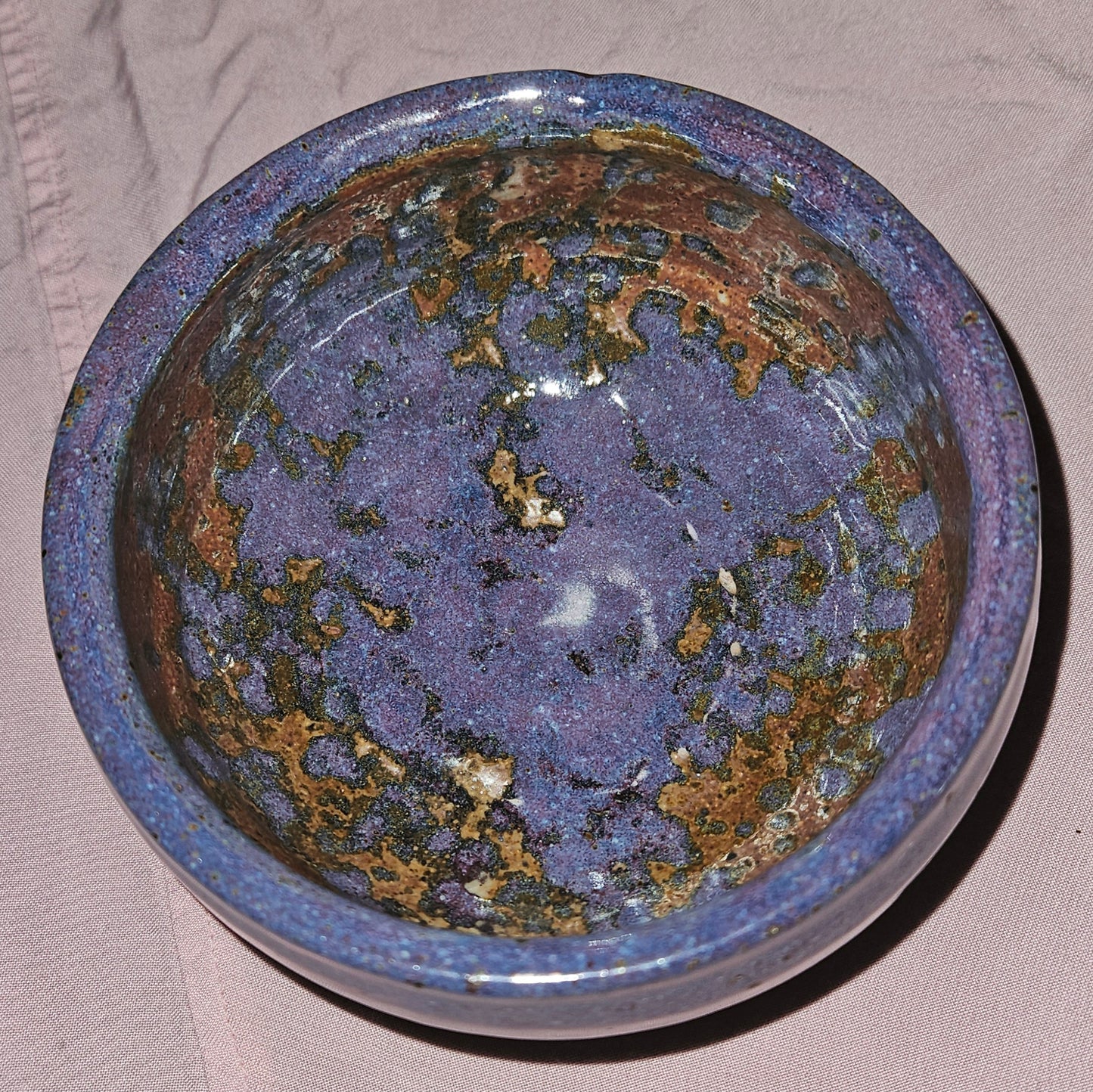 Splatter Bowl Purple and Cream