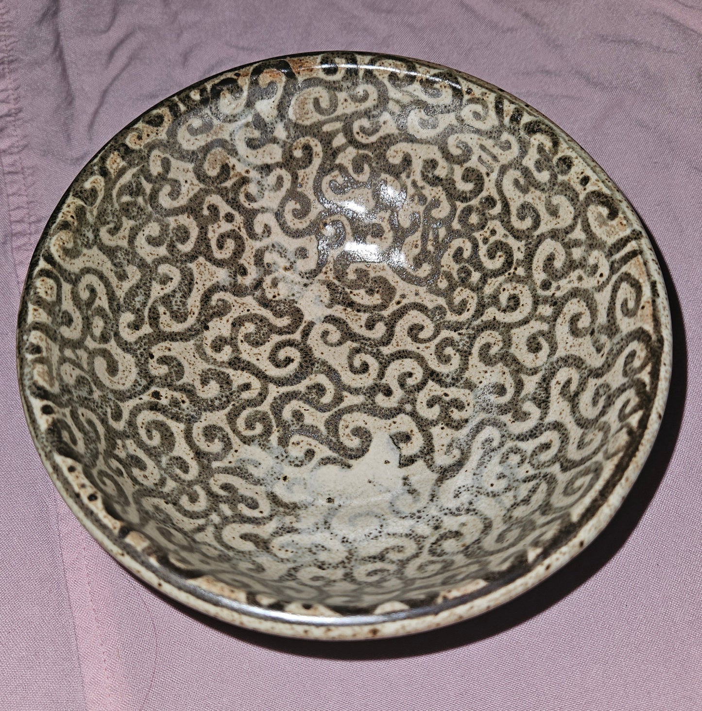 Pattern Bowl Cream and Black