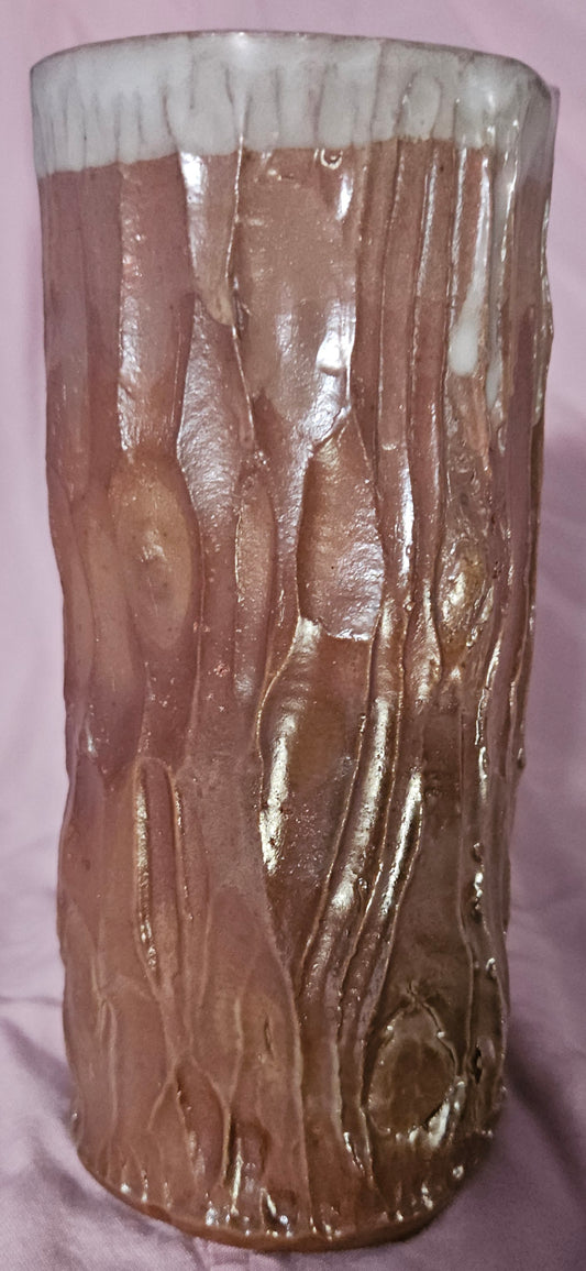 Tall Carved Soda Tumbler