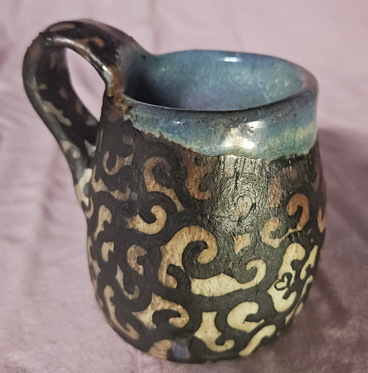 Handled Soda Cup Pattern/Purple Small