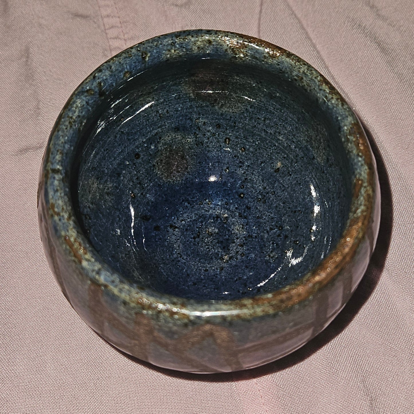 Tiny Blue Geometric Bowl