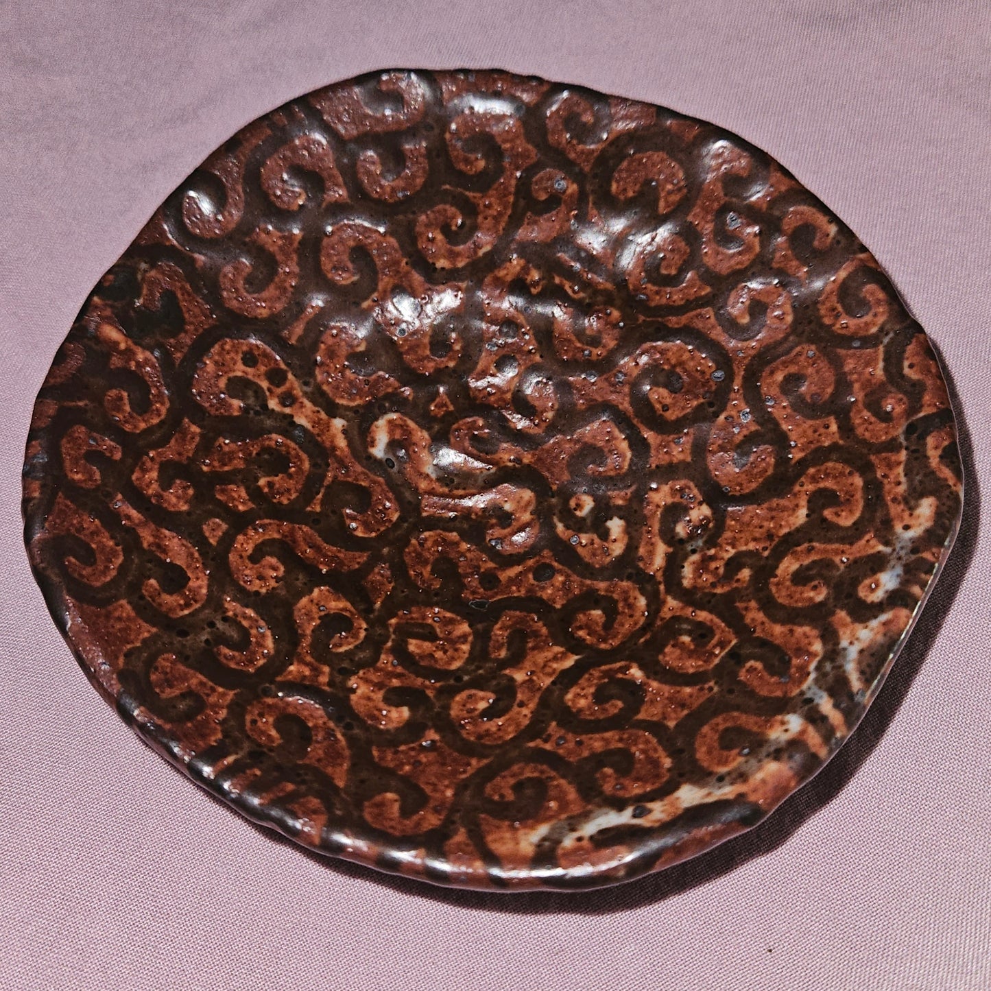 Small Orange Pattern Dish