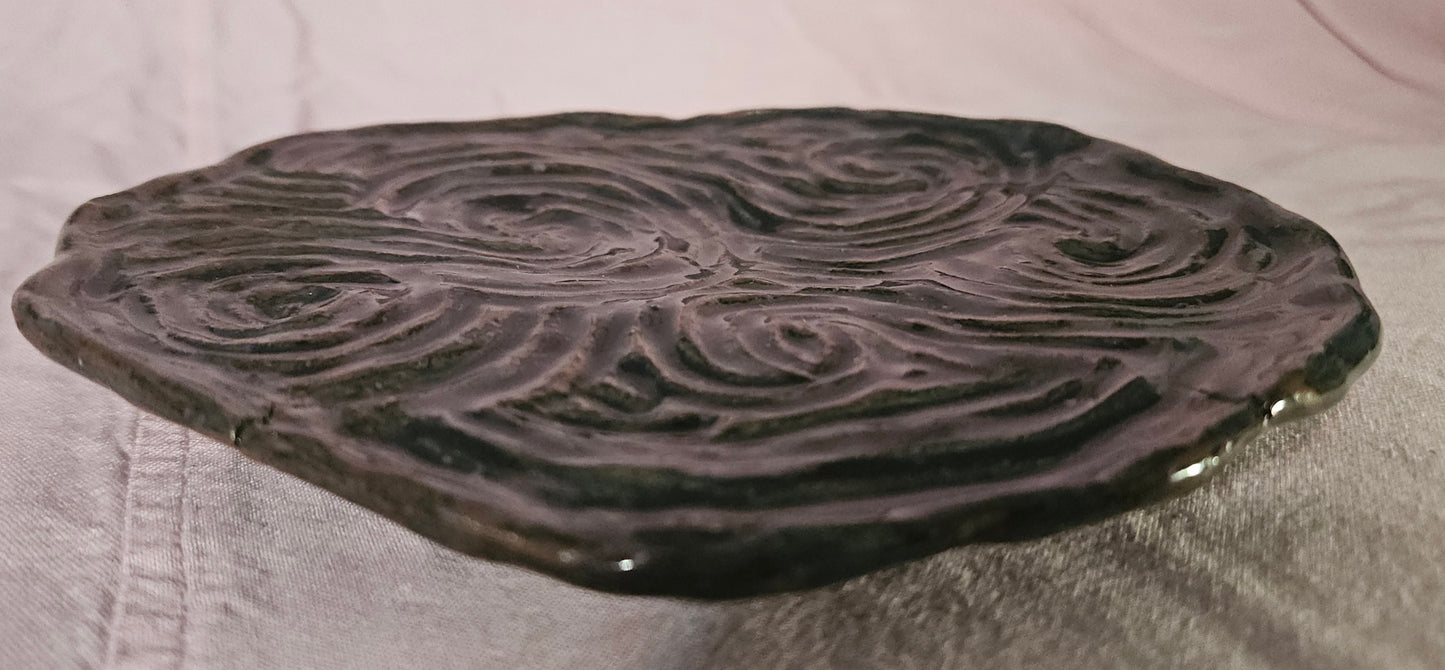 Blue Carved Dish