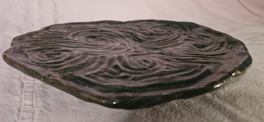 Blue Carved Dish