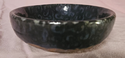 Small Shallow Pattern Bowl Blue