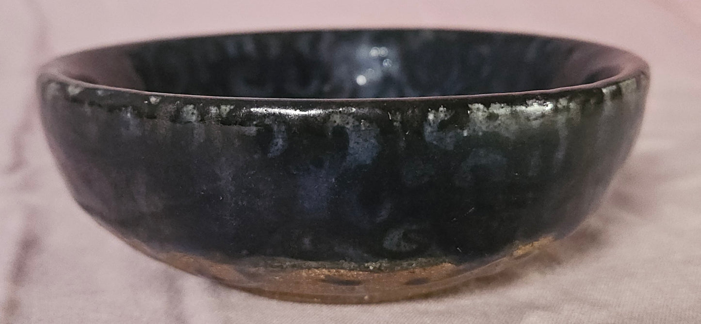 Small Shallow Pattern Bowl Blue