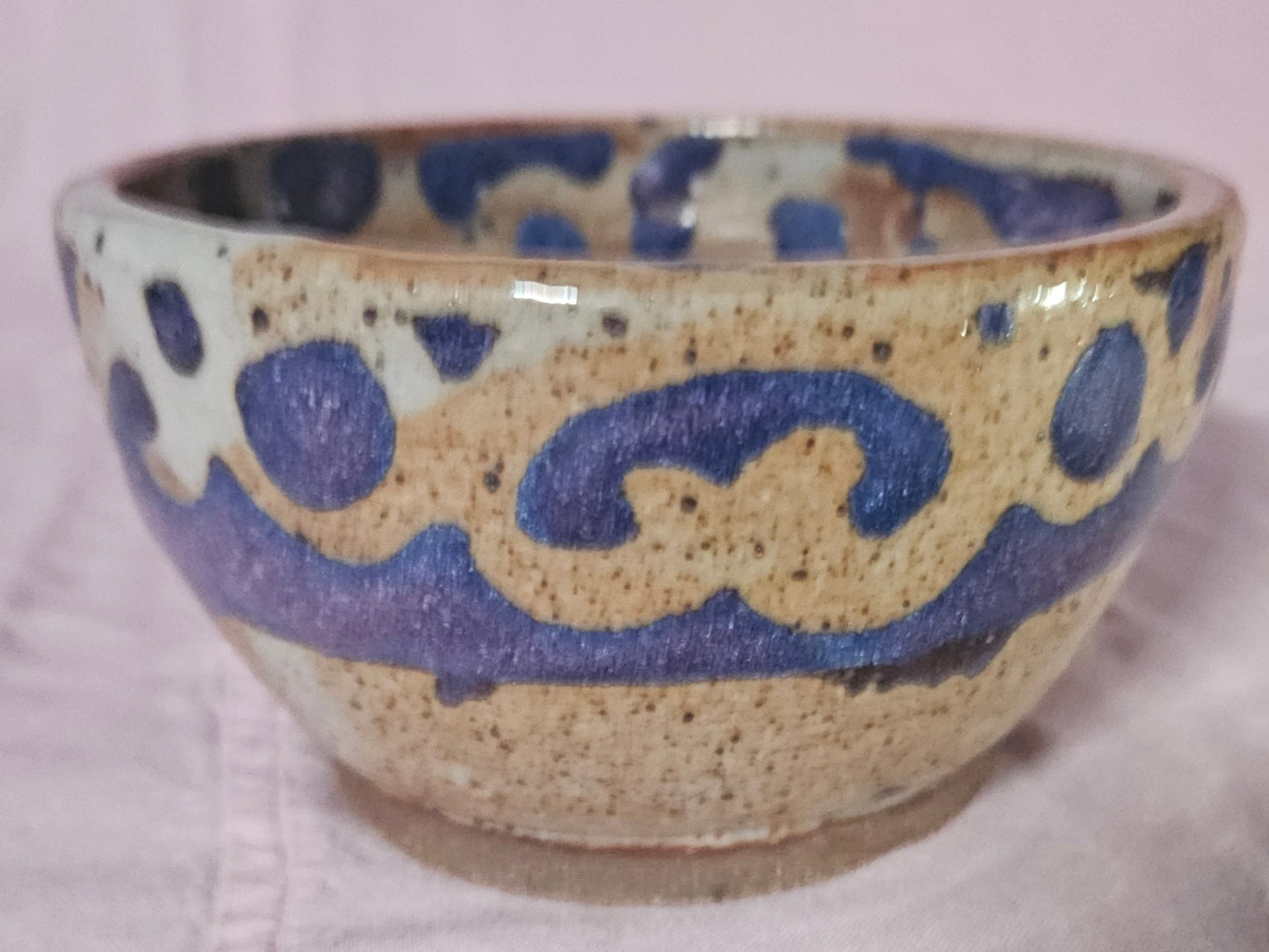 Pattern Bowl Purple and Cream