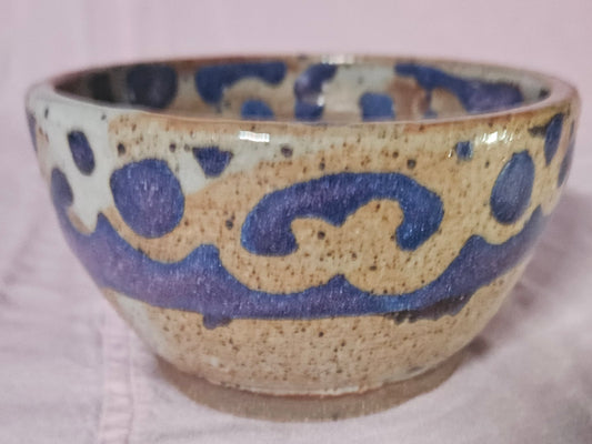Pattern Bowl Purple and Cream