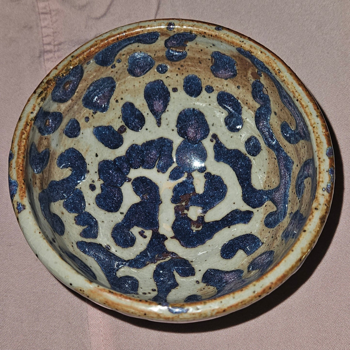 Pattern Bowl Purple and Cream