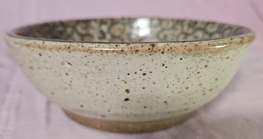 Pattern Bowl Cream and Black