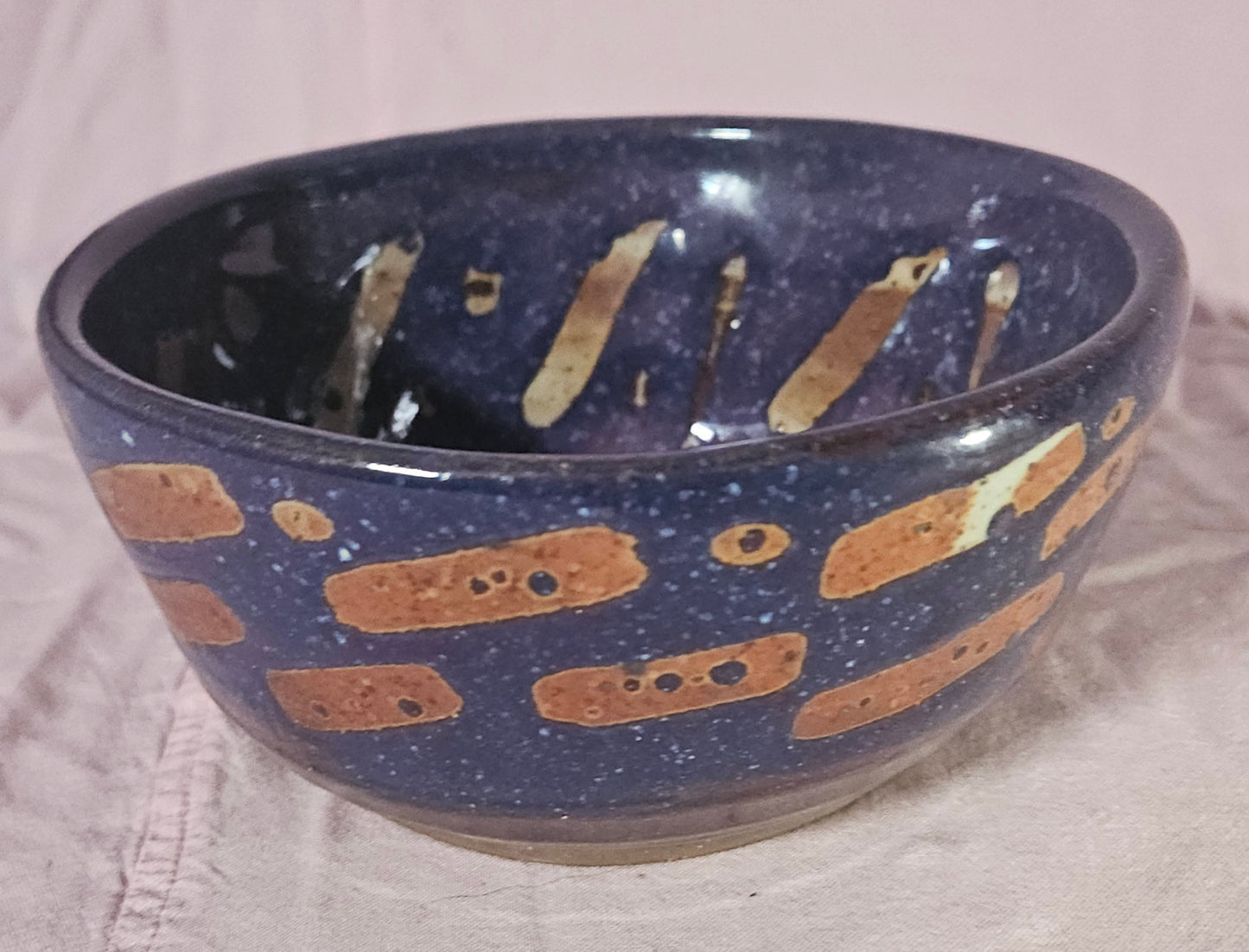 Large Vertical Bowl Purple and Orange