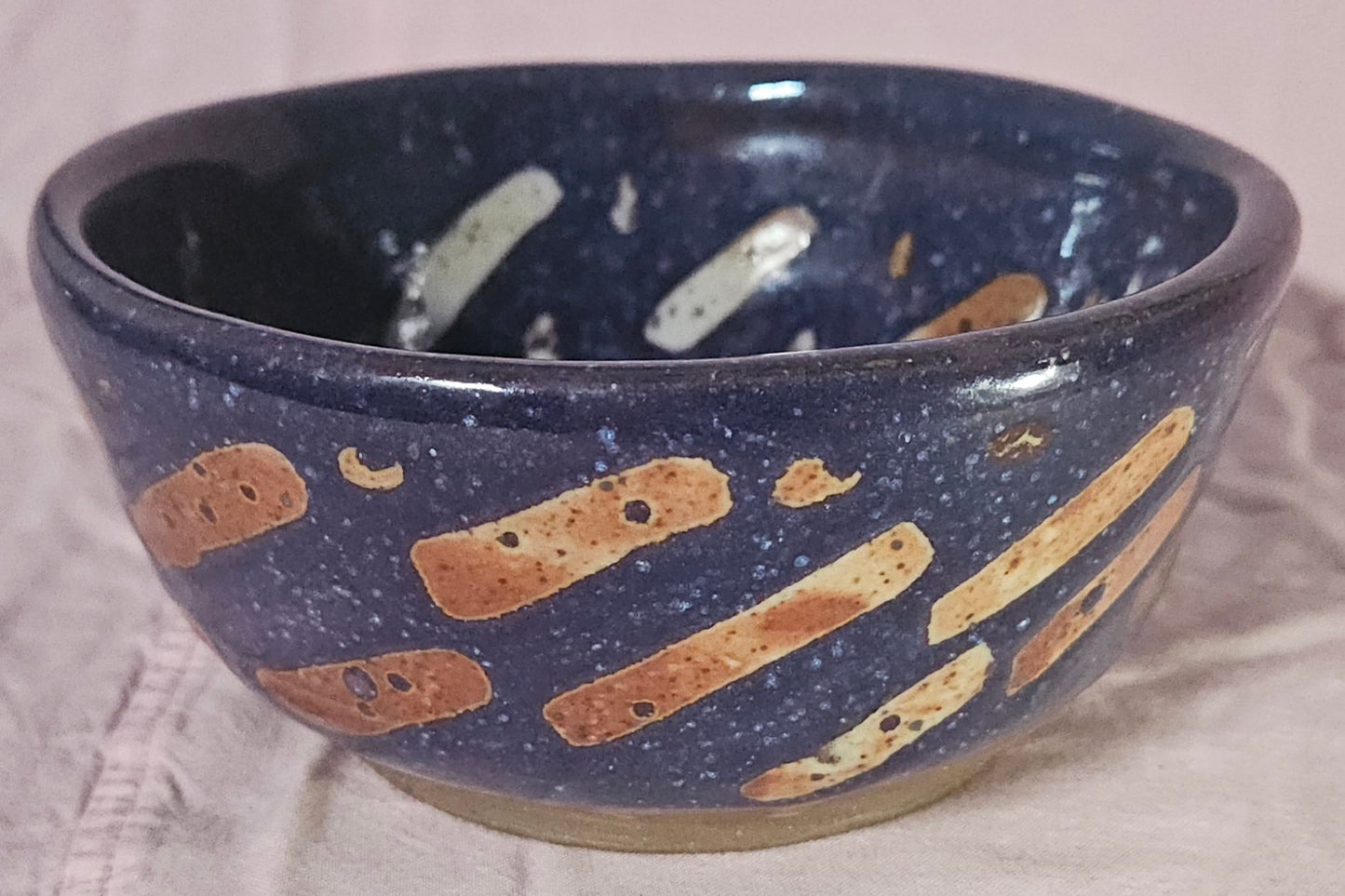 Large Vertical Bowl Purple and Orange