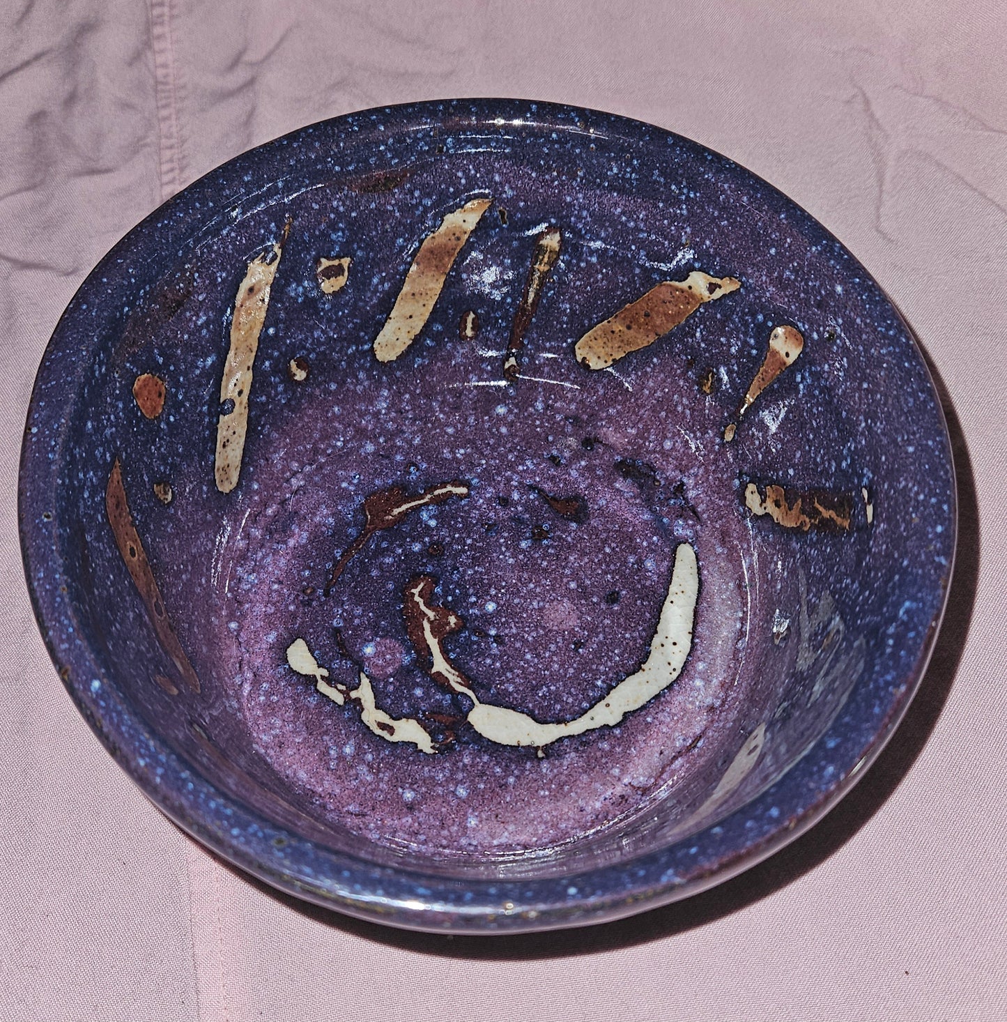 Large Vertical Bowl Purple and Orange